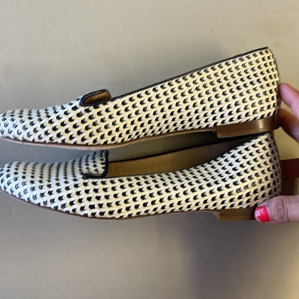 Jcrew woven leather flats sz 7 - Picture 2 of 4